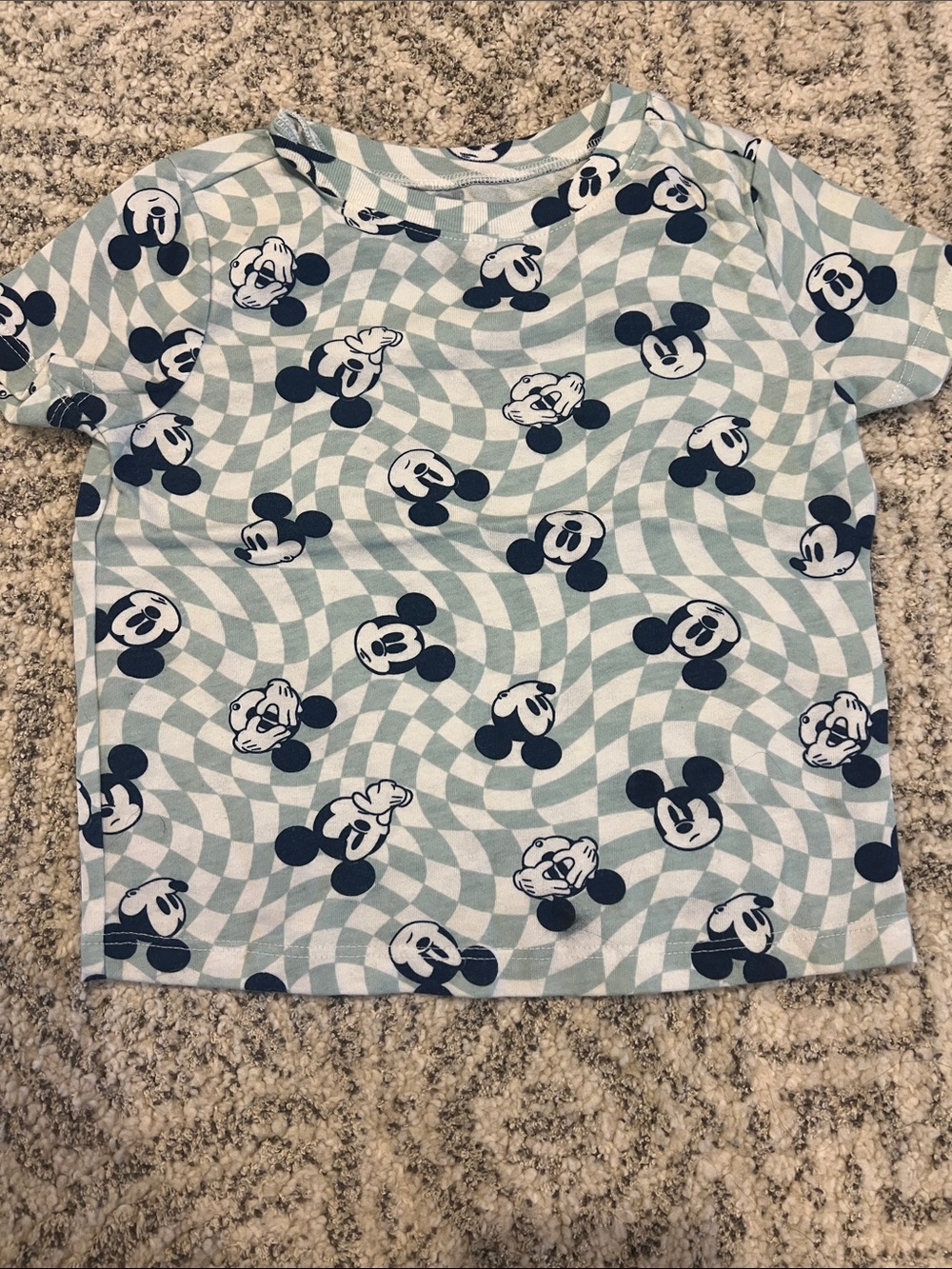 Toddler Mickey Mouse Short Sleeve Tee - Light Blue & Navy